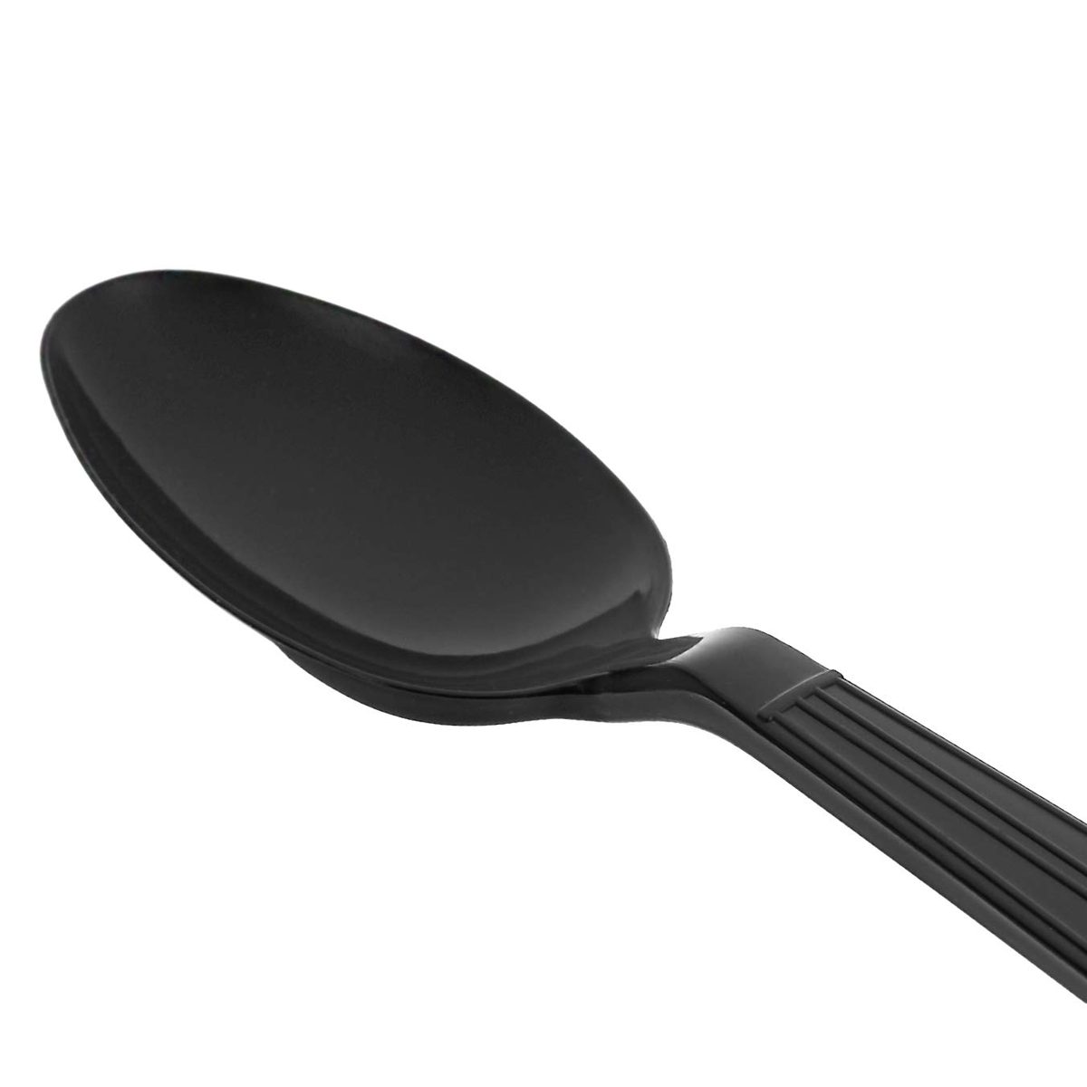 AmazonBasics Heavy-Weight Plastic Spoons, Black, 500-Pack