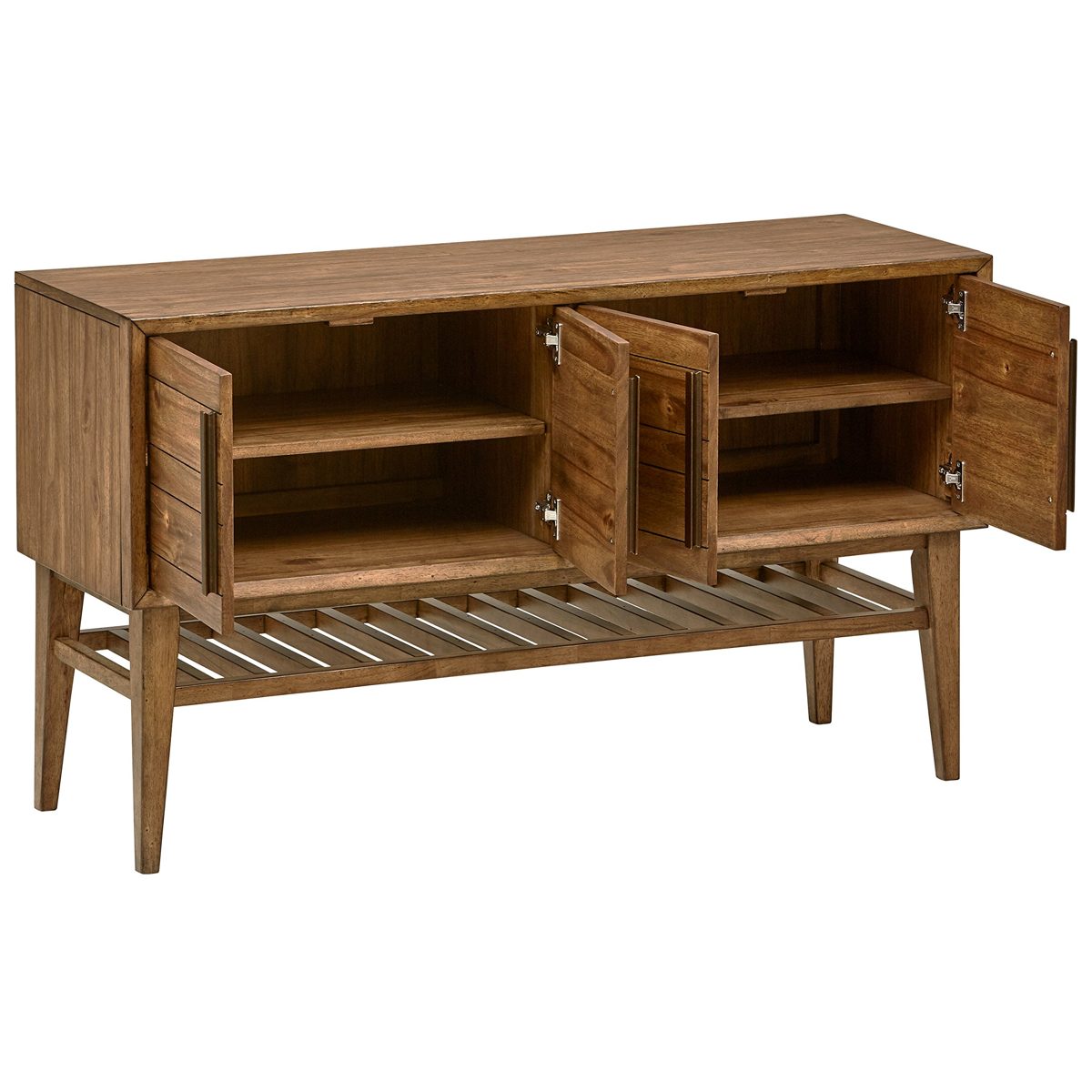 Amazon Brand – Rivet Ian Mid-Century Modern Wood Buffet Bar Cabinet Credenza, Brown