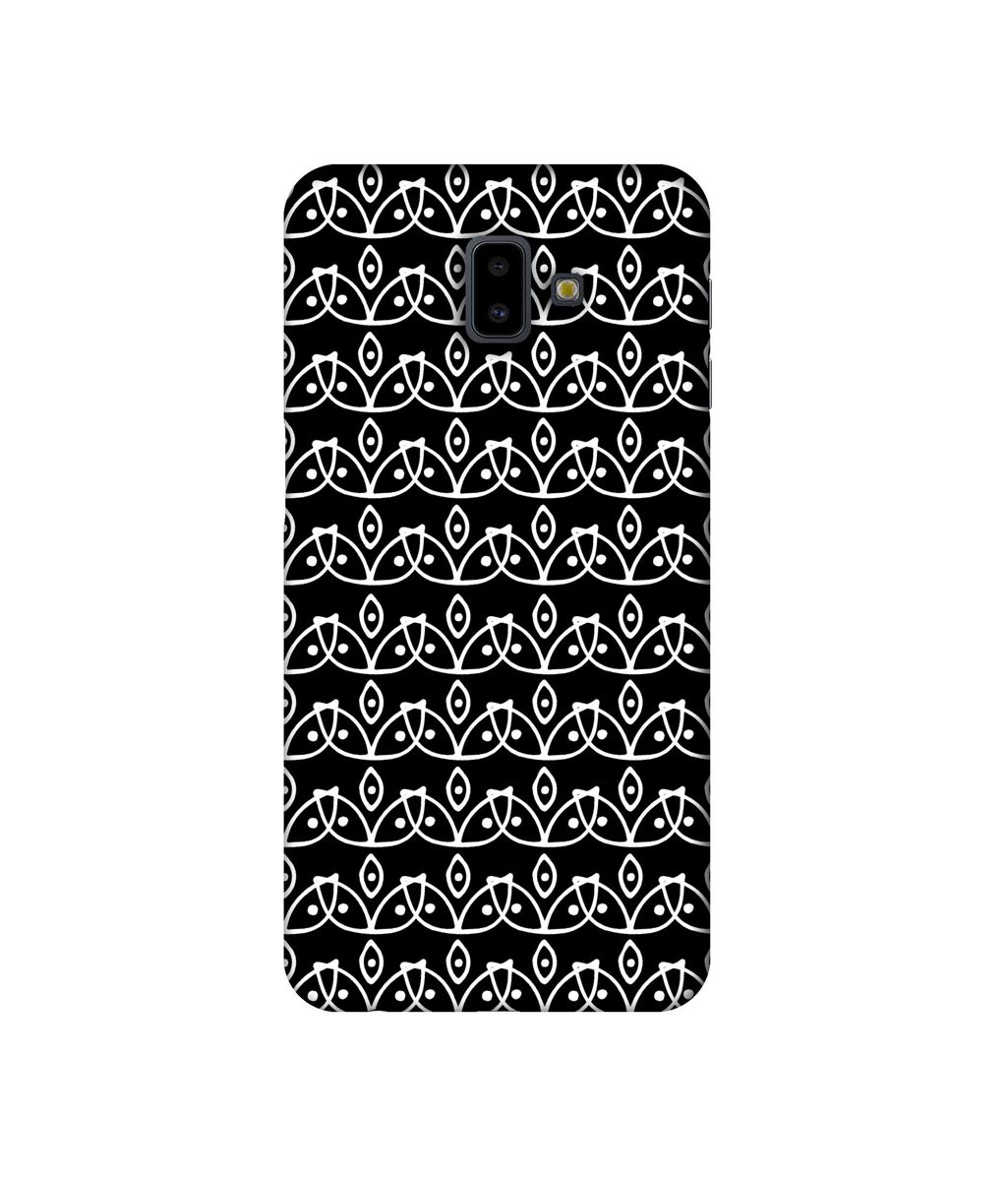 Amazon Brand - Solimo Designer White Flowers Pattern 3D Printed Hard Back Case Mobile Cover for Samsung Galaxy J6 Plus