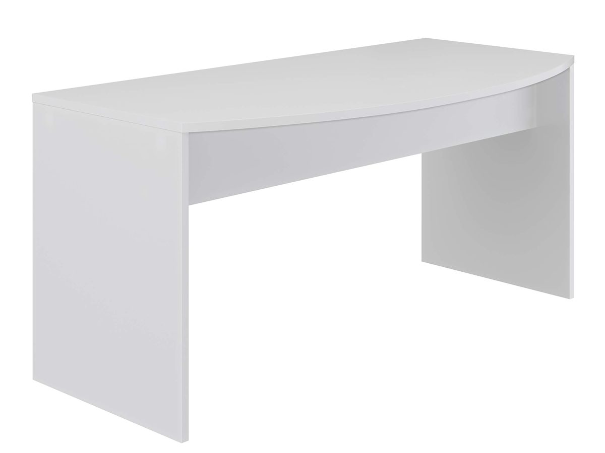 Amazon Brand - Movian Belaya Classic Desk with Curved Top, 80 x 160 x 75cm, White