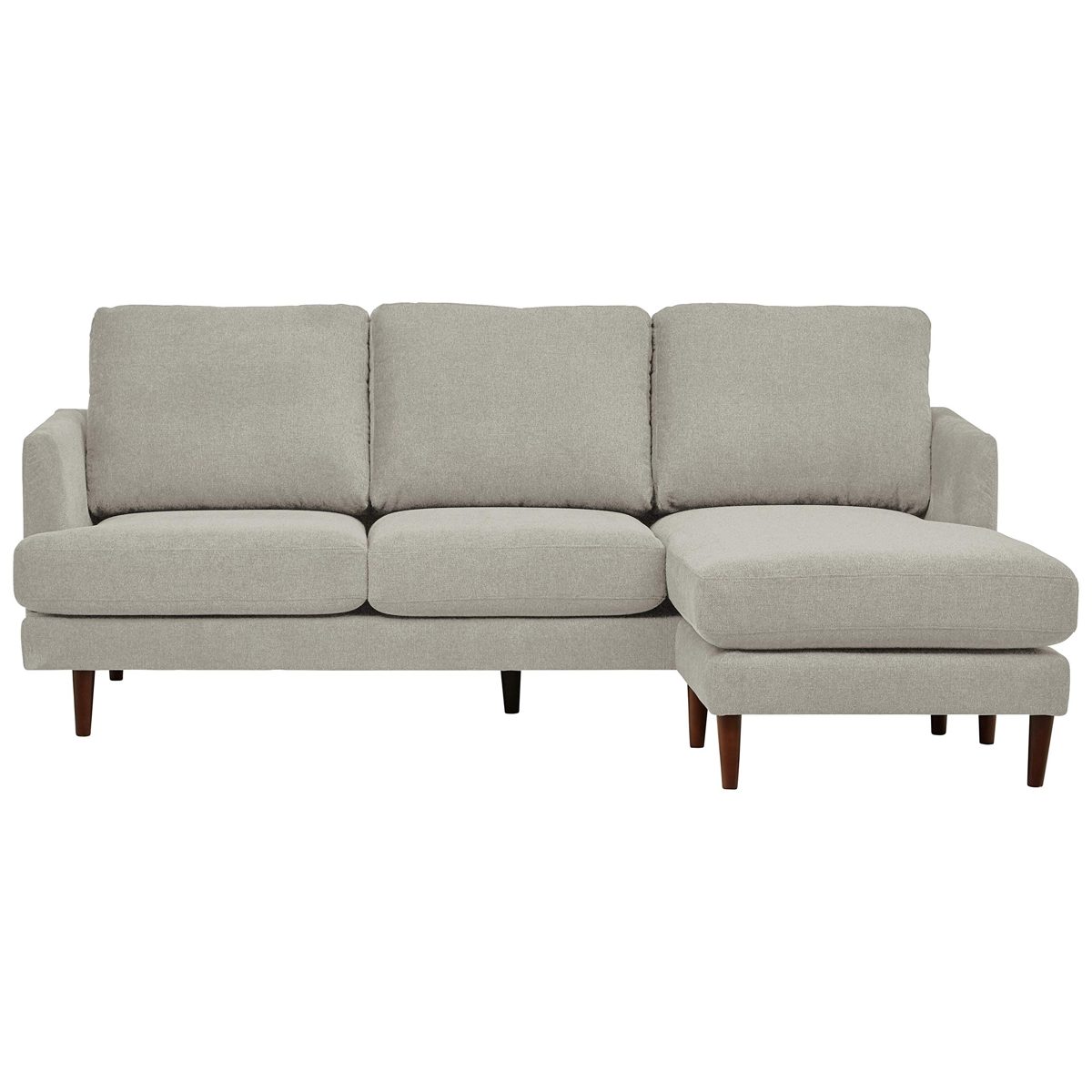Amazon Brand – Rivet Goodwin Modern Sectional Sofa, 88.6"W, Light Grey