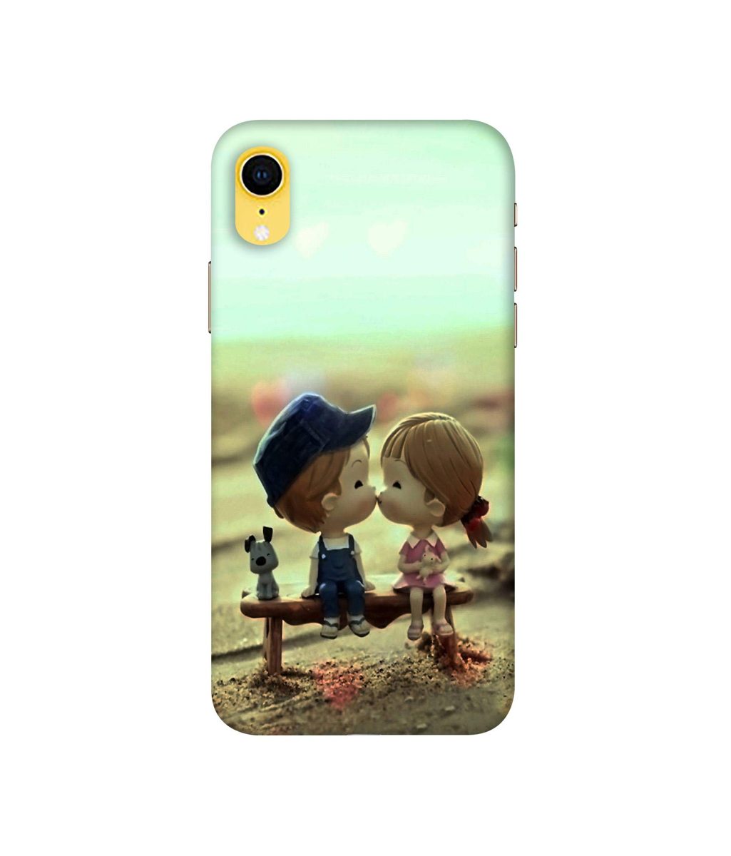 Amazon Brand - Solimo Designer Love Couples Pattern 3D Printed Hard Back Case Mobile Cover for Apple iPhone XR