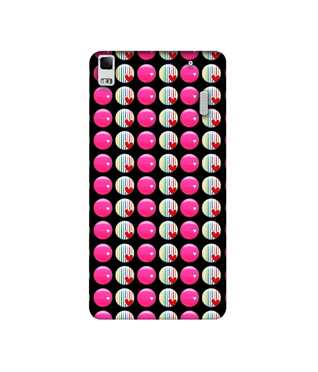 Amazon Brand - Solimo Designer Small Two Color Circle 3D Printed Hard Back Case Mobile Cover for Lenovo K3 Note