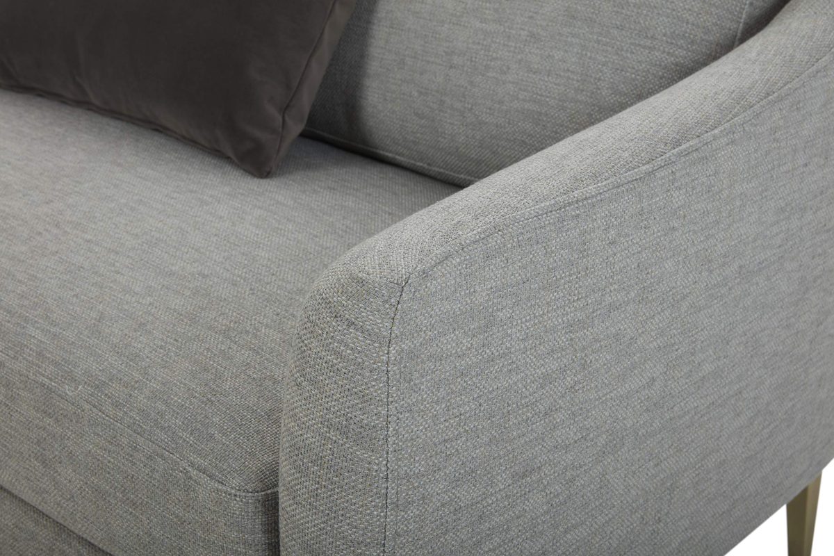 Amazon Brand – Rivet Alonzo Contemporary Upholstered Loveseat Sofa, 64"W, Light Grey