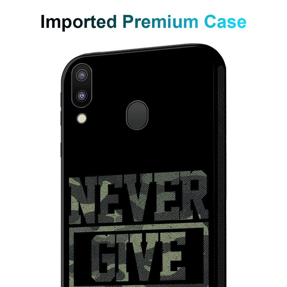 Amazon Brand - Solimo Designer Never Give Up Printed Hard Back Case Mobile Cover for Samsung Galaxy M20
