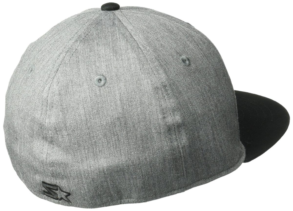 Starter Men's STAR-FIT Flat Brim Cap, Amazon Exclusive, Vapor Grey Heather, Small/Medium