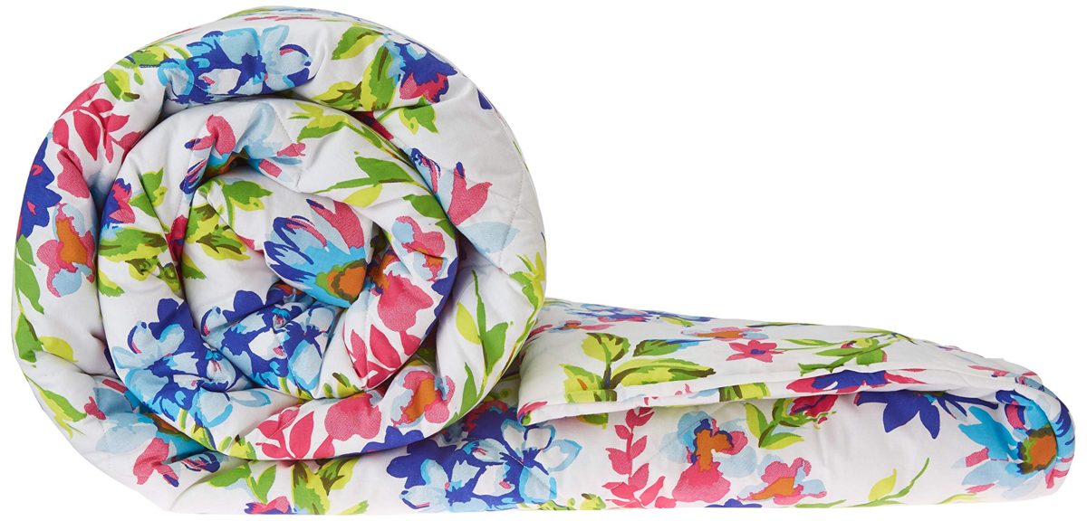 Amazon Brand - Solimo 100% Cotton Printed Comforter, Double (Floral Spurt, 200GSM)