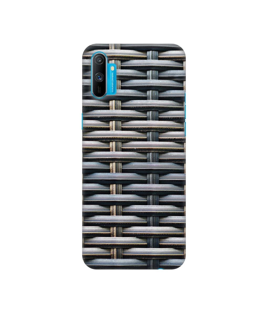 Amazon Brand - Solimo Designer Wooden Blocks Checks 3D Printed Hard Back Case Mobile Cover for Realme C3