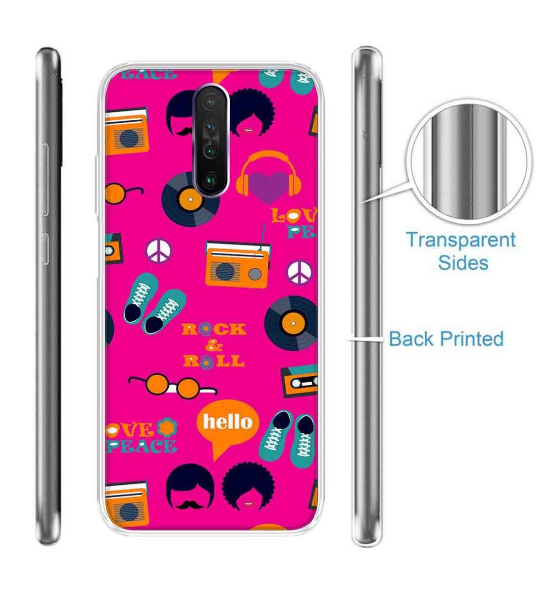 Amazon Brand - Solimo Designer Multicolor Pink Pattern Design Printed Soft Back Case Mobile Cover for Poco X2 / Xiaomi Redmi K30
