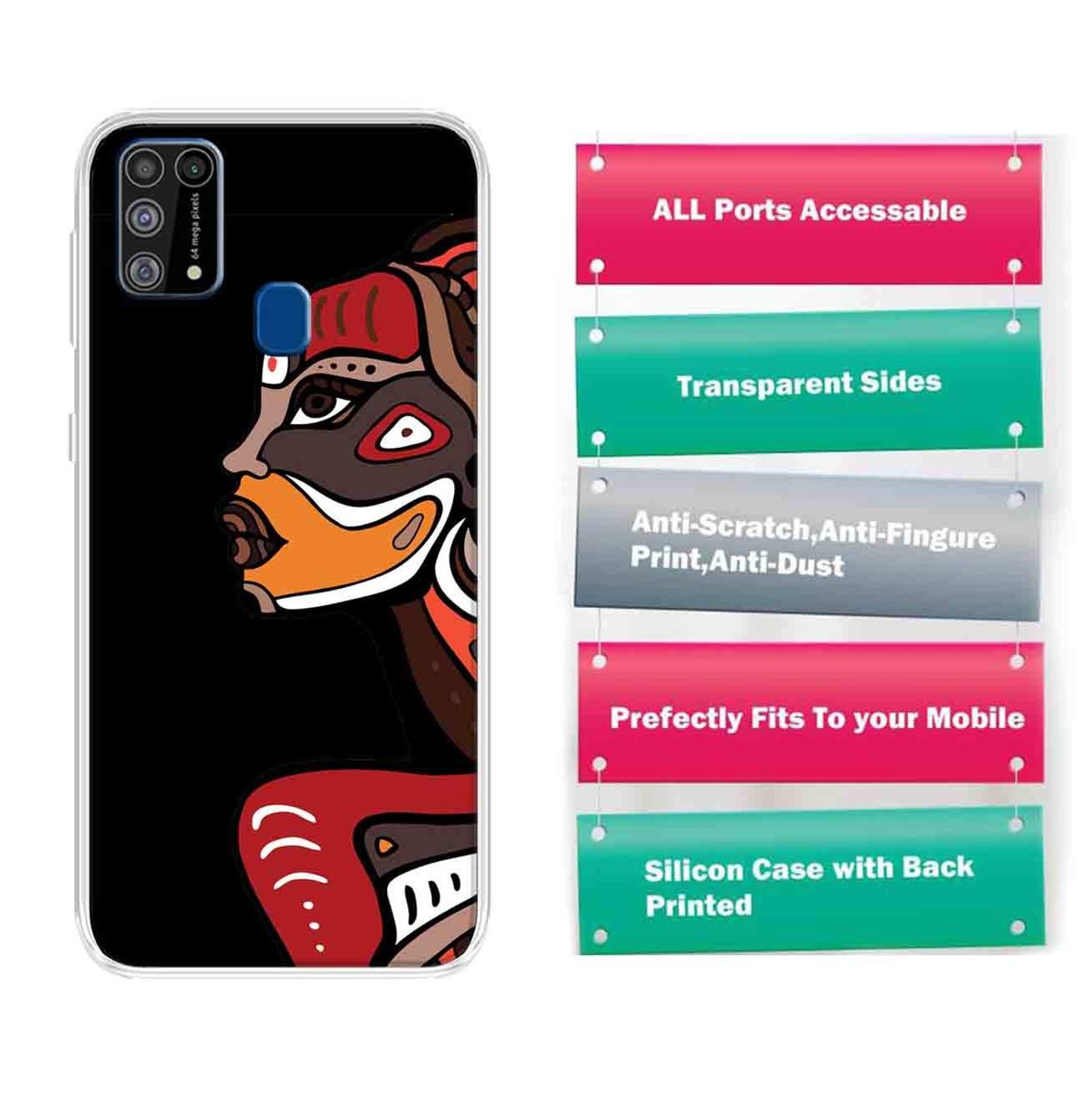 Amazon Brand - Solimo Designer Multicolor Cartoon Printed Soft Back Case Mobile Cover for Samsung Galaxy M31