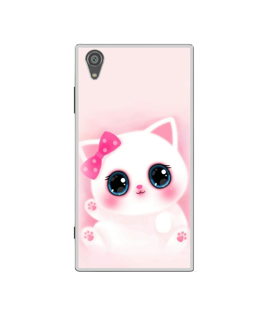 Amazon Brand - Solimo Designer Babby Kitty UV Printed Soft Back Case Mobile Cover for Sony Xperia XA1 Plus