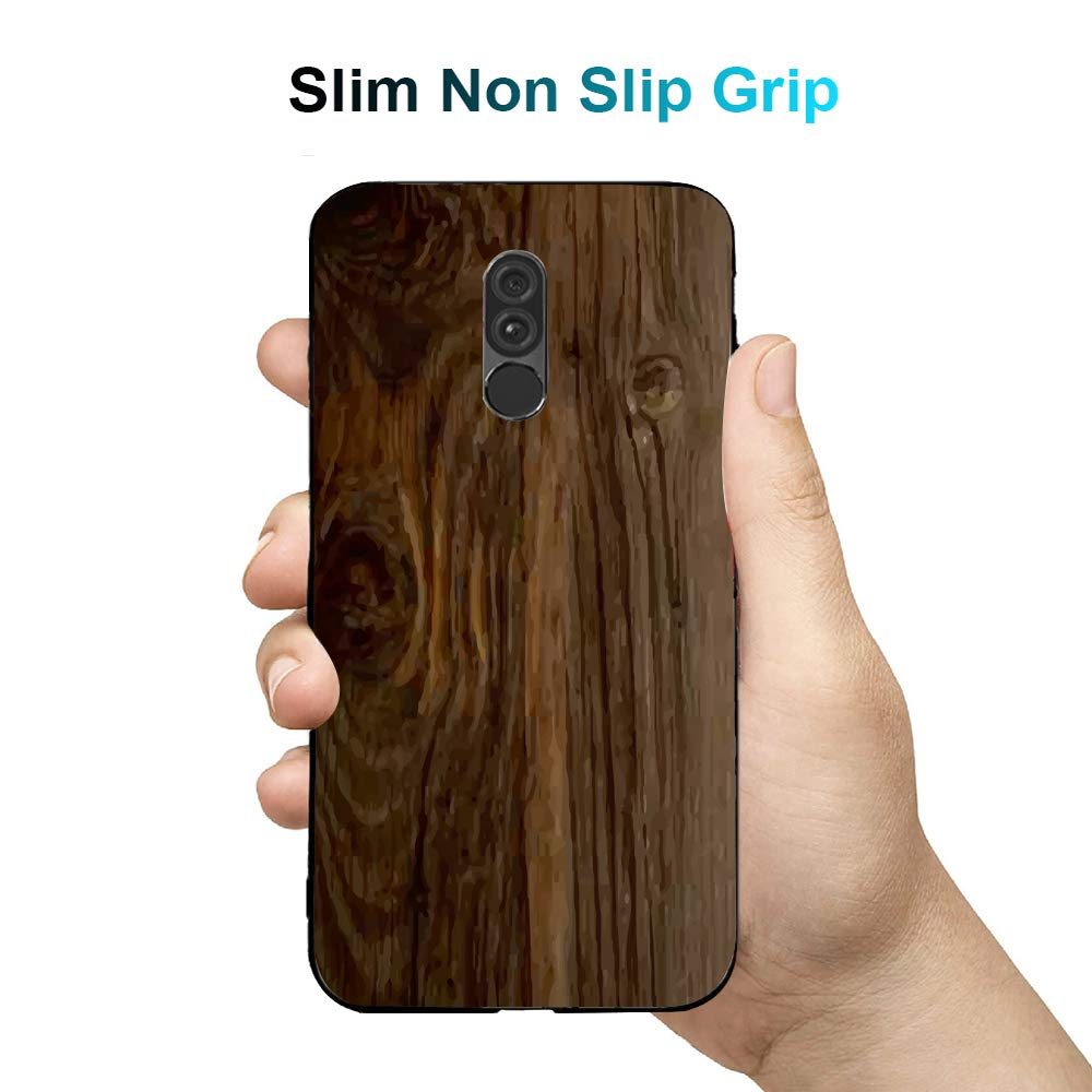 Amazon Brand - Solimo Designer Wooden Texture Printed Hard Back Case Mobile Cover for Poco F1 (D207)