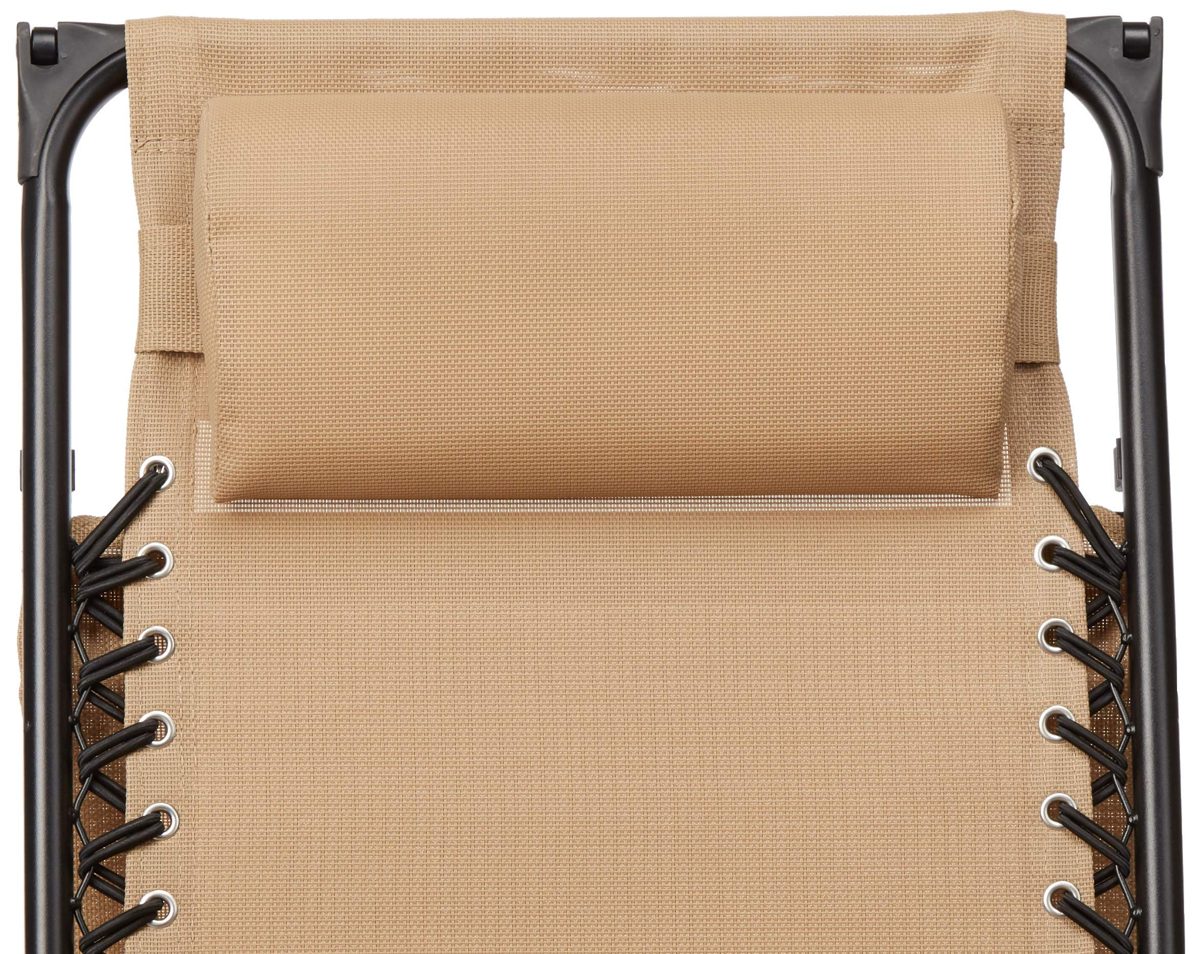 AmazonBasics Foldable Rocking Chair with Canopy - Beige (Renewed)