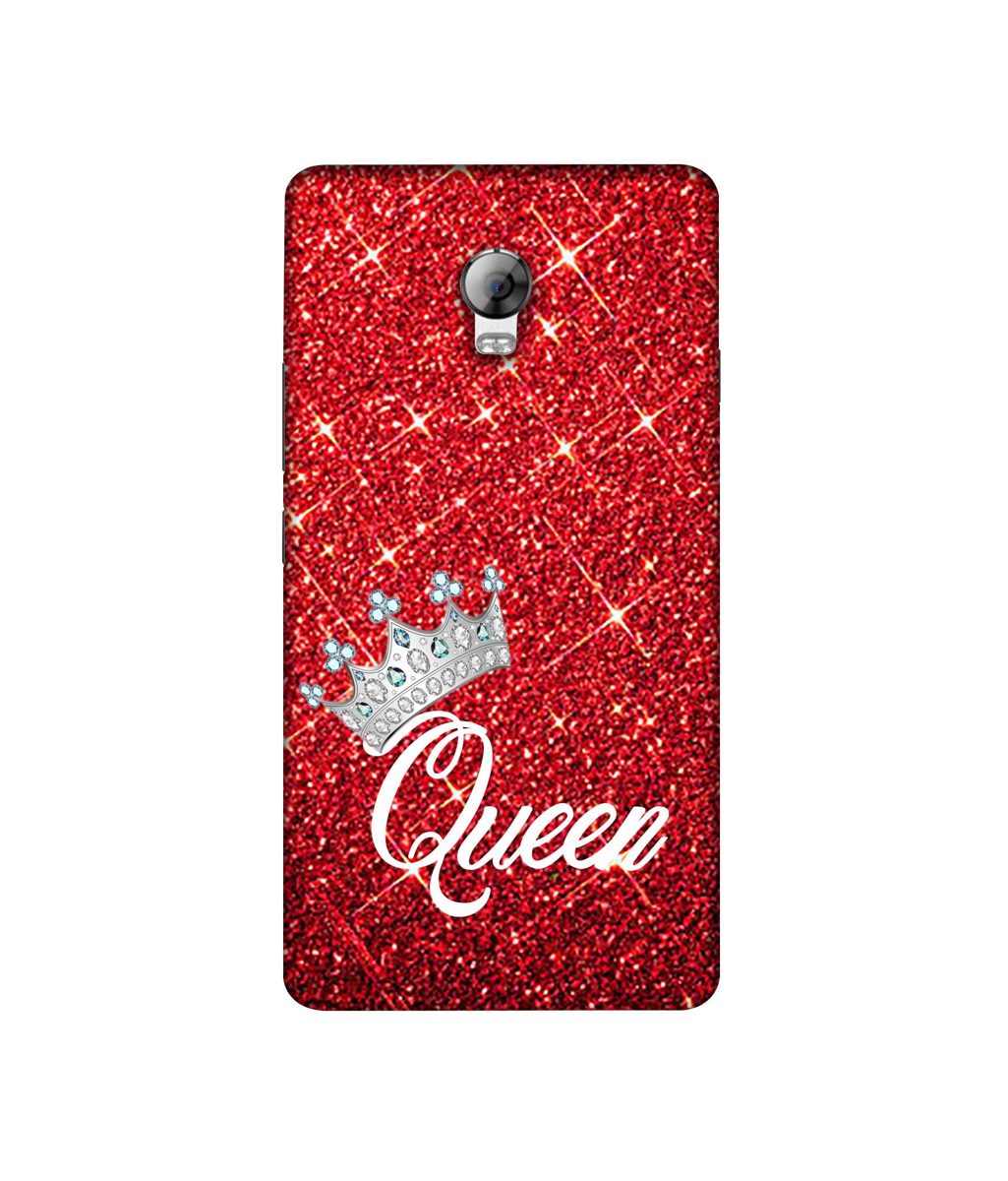 Amazon Brand - Solimo Designer Queen On Red Glitter 3D Printed Hard Back Case Mobile Cover for Lenovo Vibe P1