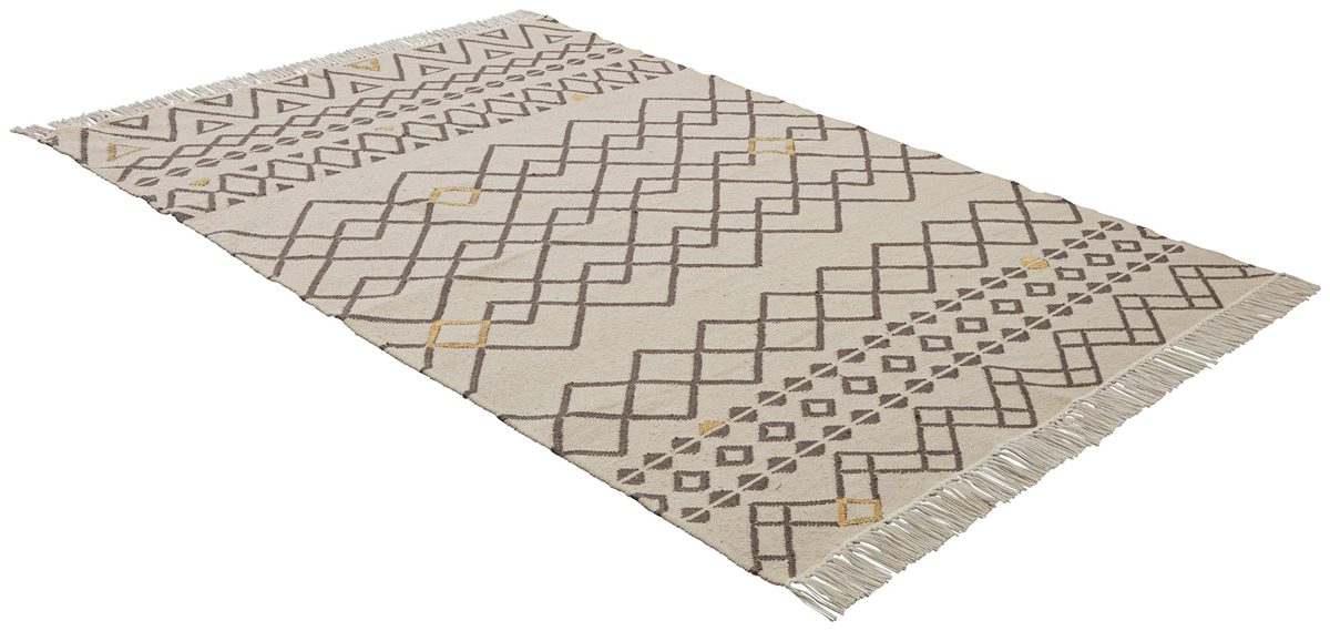 Amazon Brand – Rivet Modern Moroccan Inspired Area Rug, 4 x 6 Foot, Multicolor Yellow Accent
