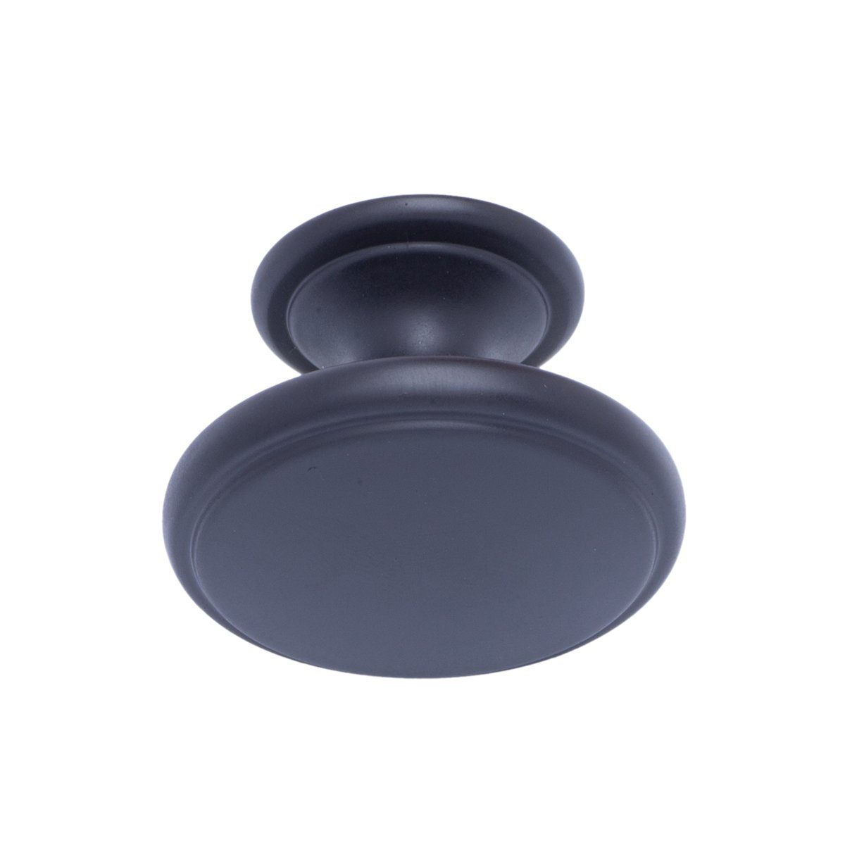 AmazonBasics Modern Wide Top Ring Cabinet Knob, 1.52" Diameter, Flat Black, 25-Pack