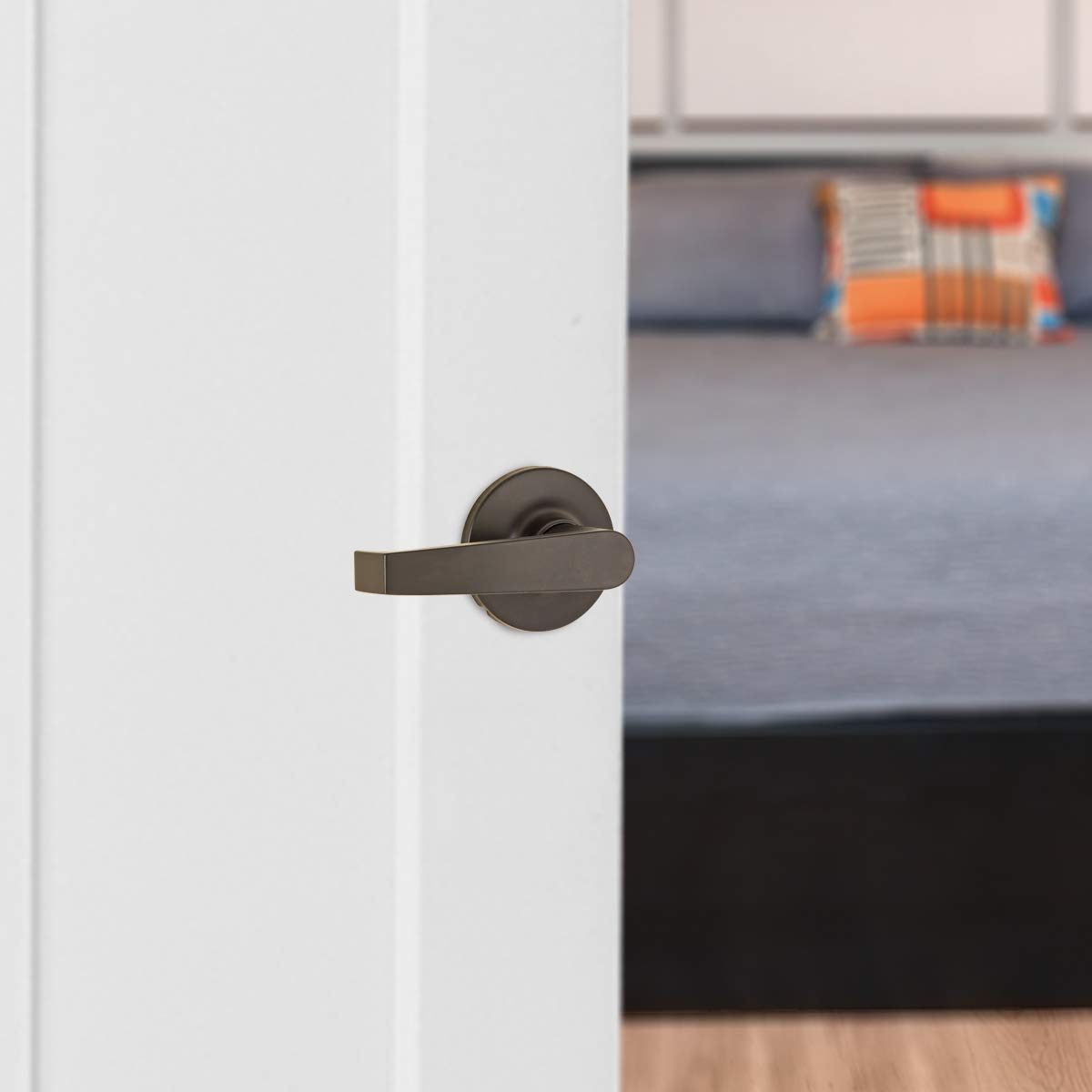 AmazonBasics Passage Lever - Hook - Matte Black