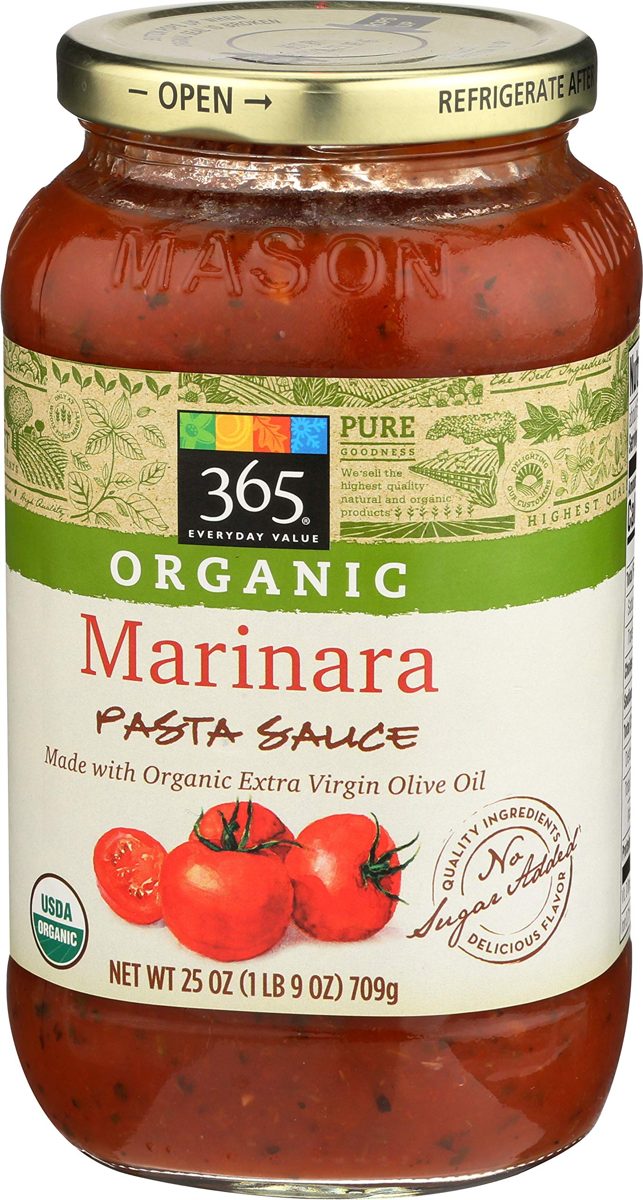 365 Everyday Value, Organic Marinara Pasta Sauce, 25 oz