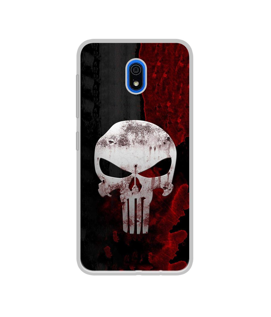 Amazon Brand - Solimo Designer Punisher Skull UV Printed Soft Back Case Mobile Cover for Mi Redmi 8A