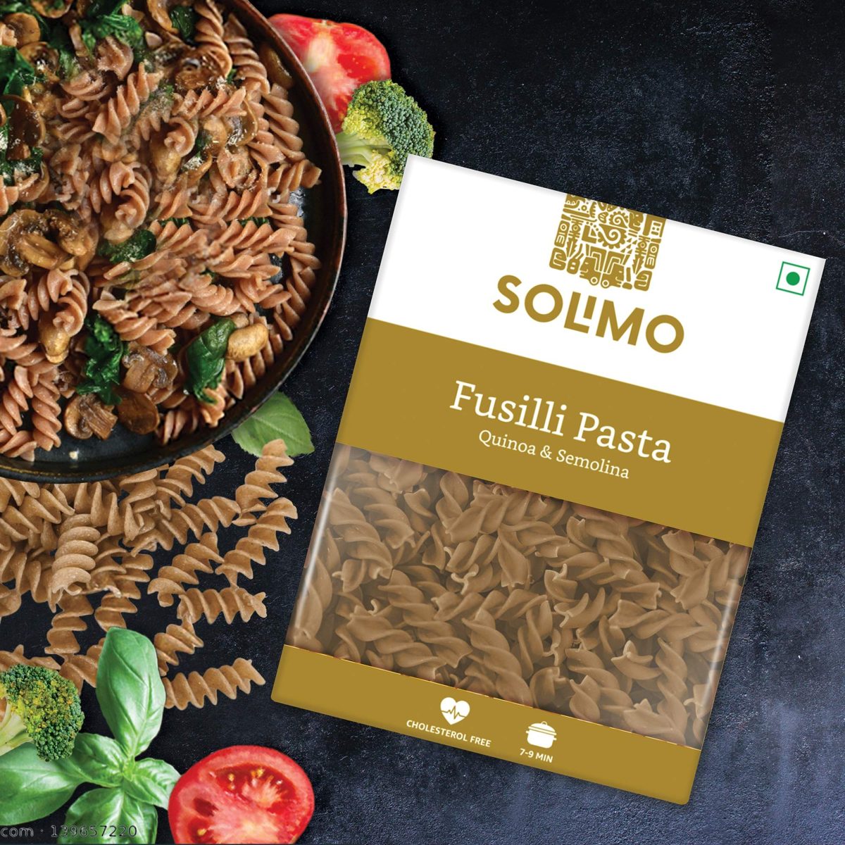 Amazon Brand - Solimo Quinoa & Semolina Fusilli Pasta, 500g