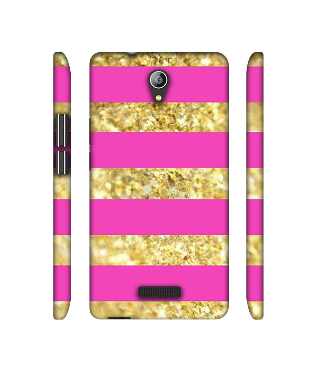 Amazon Brand - Solimo Designer Golden Stripes 3D Printed Hard Back Case Mobile Cover for Micromax Canvas Pace 4G Q416