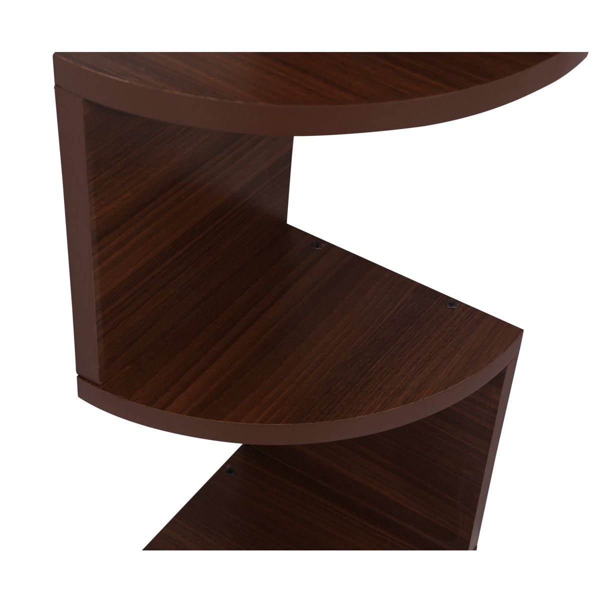 Amazon Brand - Solimo Zig-Zag Corner Wall Shelf (Matte Finish, Walnut)