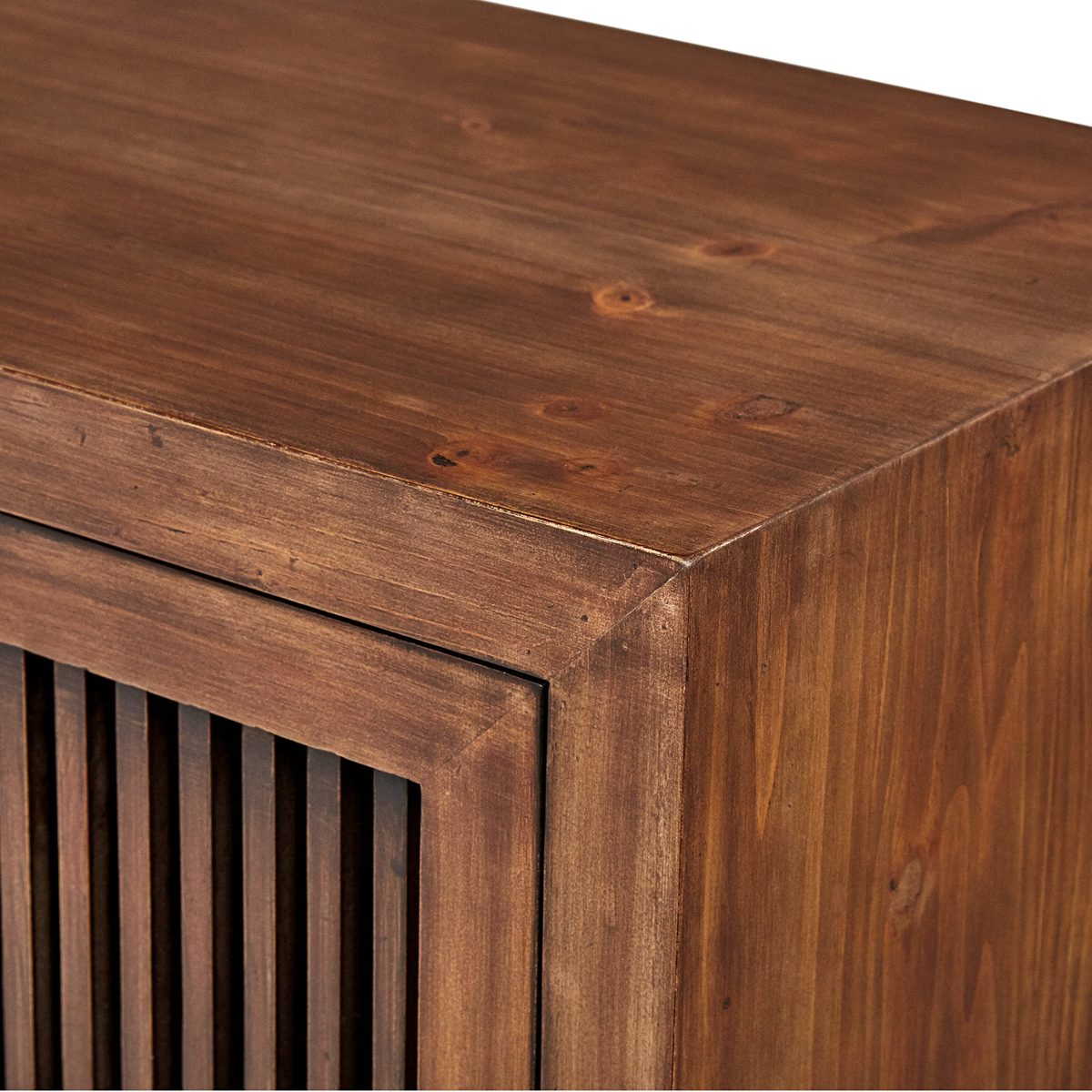 Amazon Brand – Stone & Beam Cabernet Slatted 2-Drawer Cabinet, 23.6"W, Ash