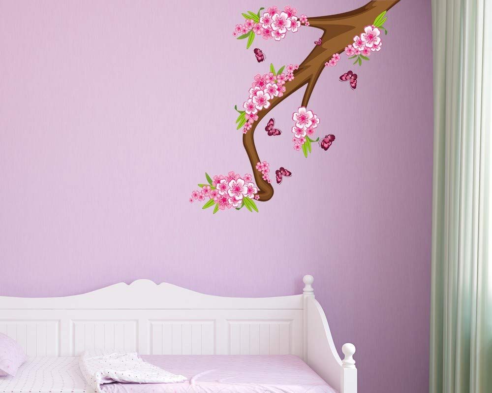 Amazon Brand - Solimo Wall Sticker for Living Room (Live Life in Full Bloom, Ideal Size on Wall - 110 cm x 80 cm)