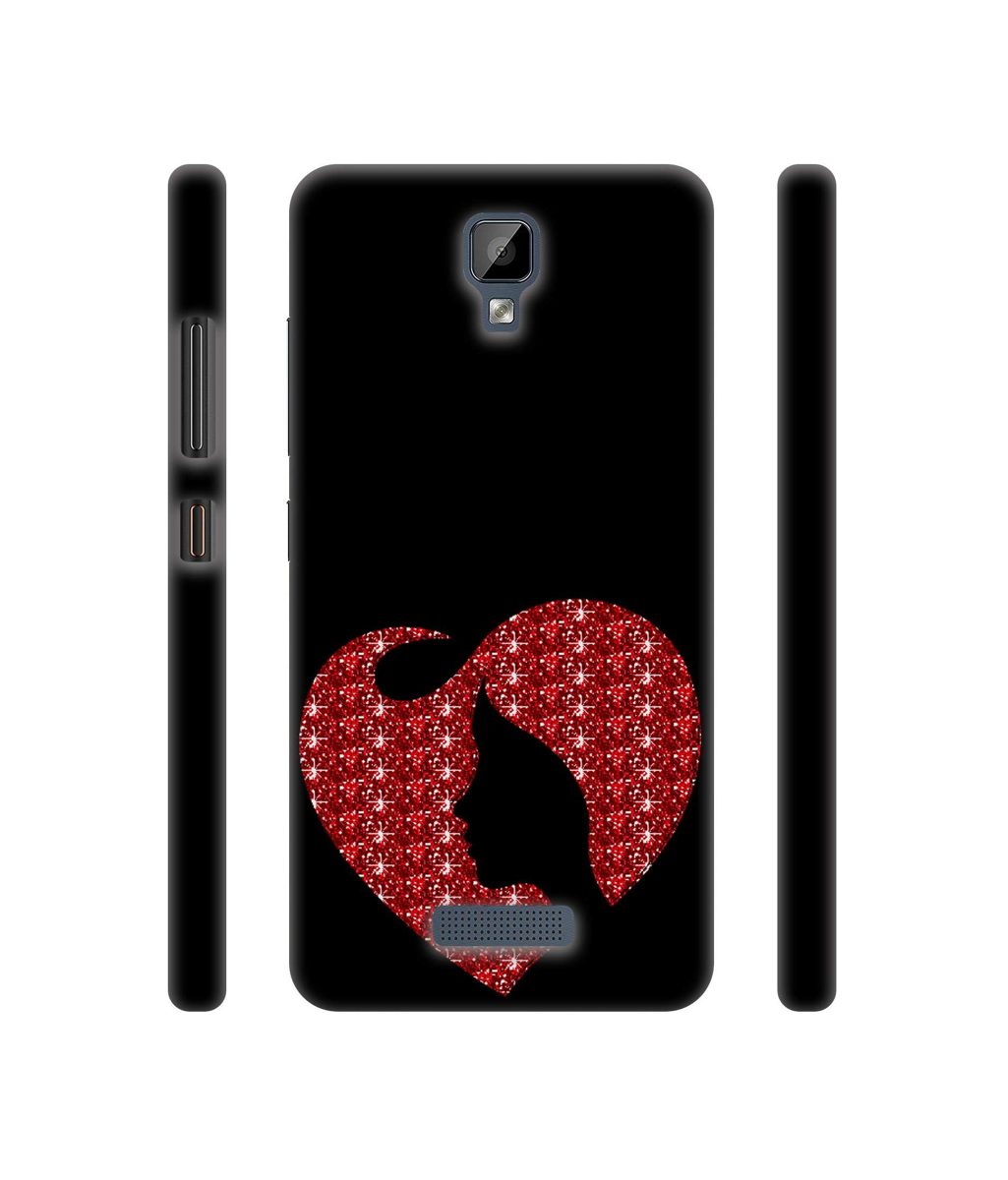 Amazon Brand - Solimo Designer Heart Shape Lady with Glitter 3D Printed Hard Back Case Mobile Cover for Gionee P7 Max