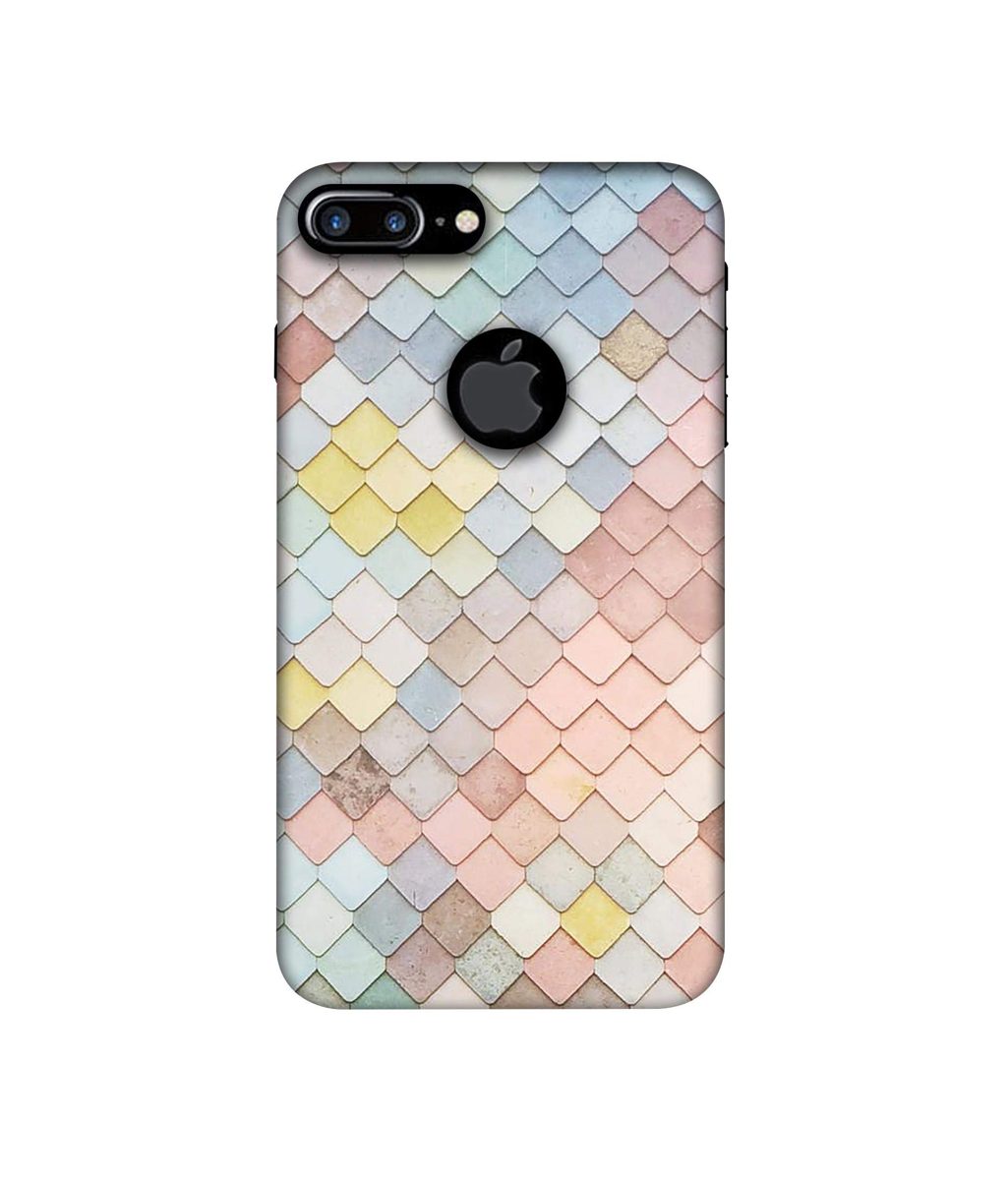 Amazon Brand - Solimo Designer Small Squre Texture 3D Printed Hard Back Case Mobile Cover for Apple iPhone 7 Plus (Logo Cut)