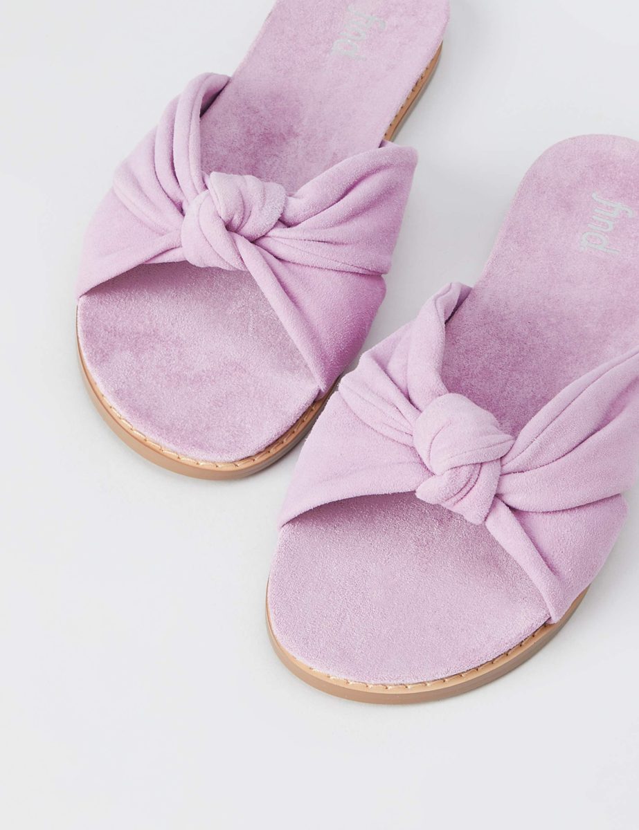 find. Womens^Women's Knot Footbed, Pink Pink Lavender, 9.5 us