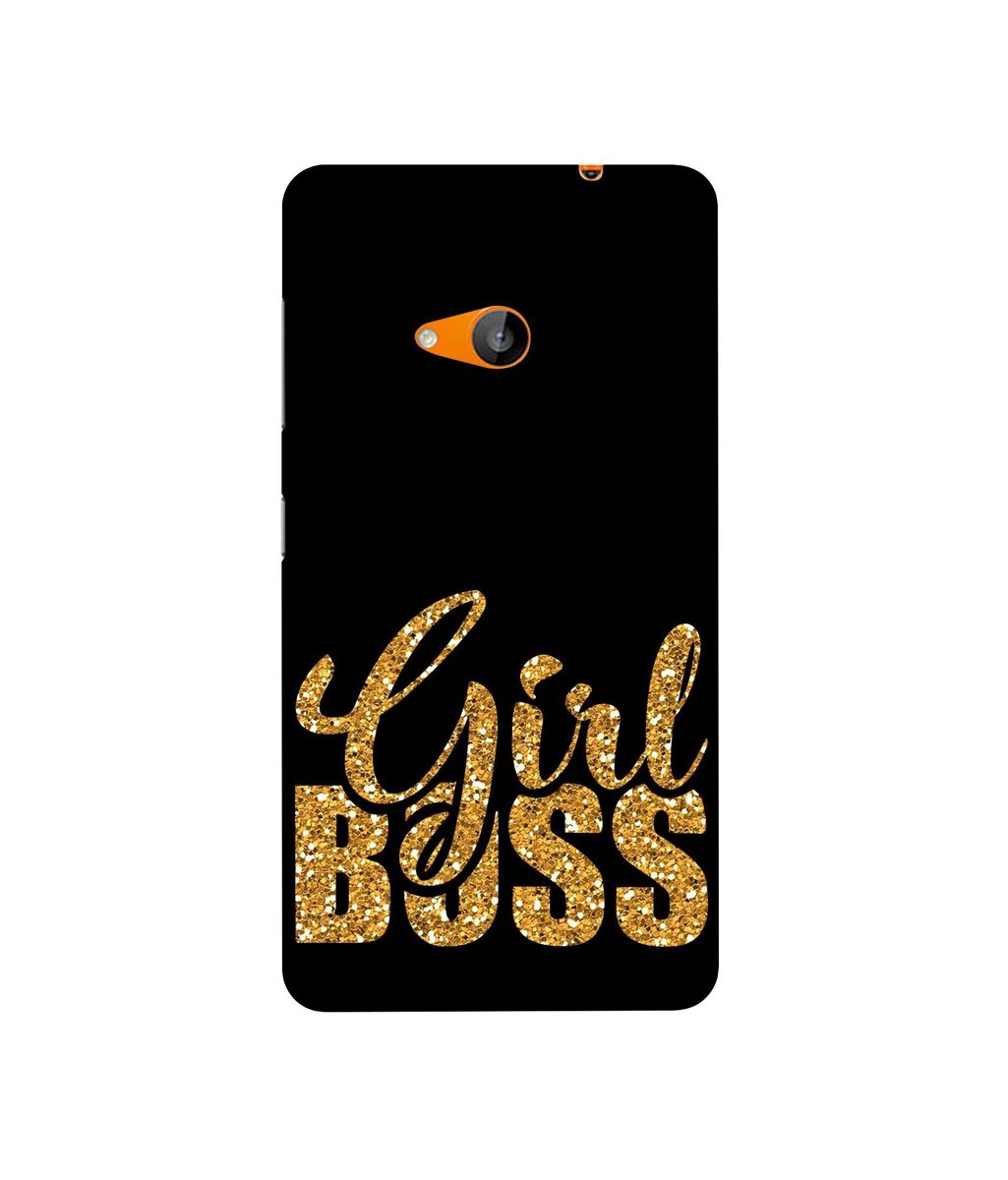Amazon Brand - Solimo Designer Sparkle Girl Boss 3D Printed Hard Back Case Mobile Cover for Microsoft Lumia 535