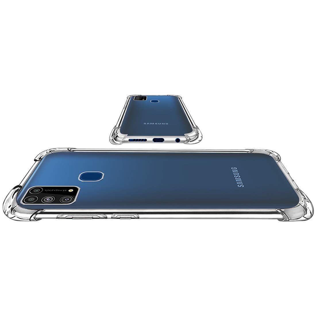 Amazon Brand - Solimo Mobile Cover (Soft & Flexible Shockproof Back Case with Cushioned Edges) for Samsung Galaxy M31 (Transparent)