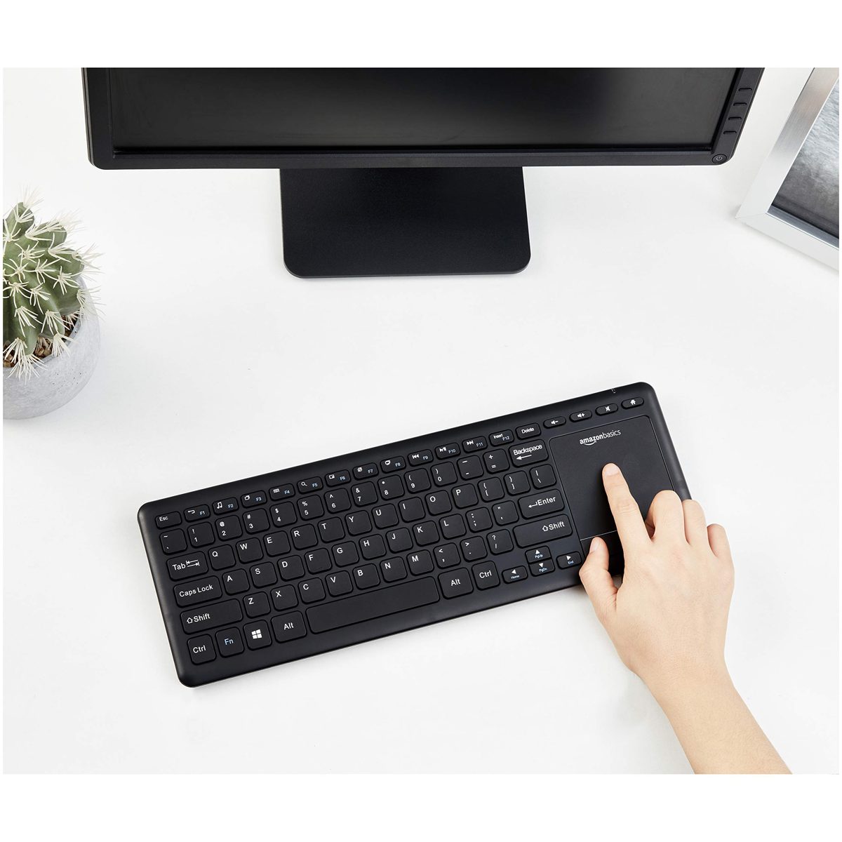 AmazonBasics Wireless Keyboard with Touchpad for Smart TV - US Layout (QWERTY)