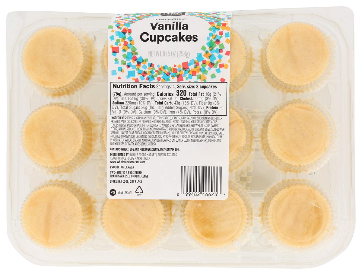 365 Everyday Value, Two-Bite Vanilla Cupcakes, 10.5 oz