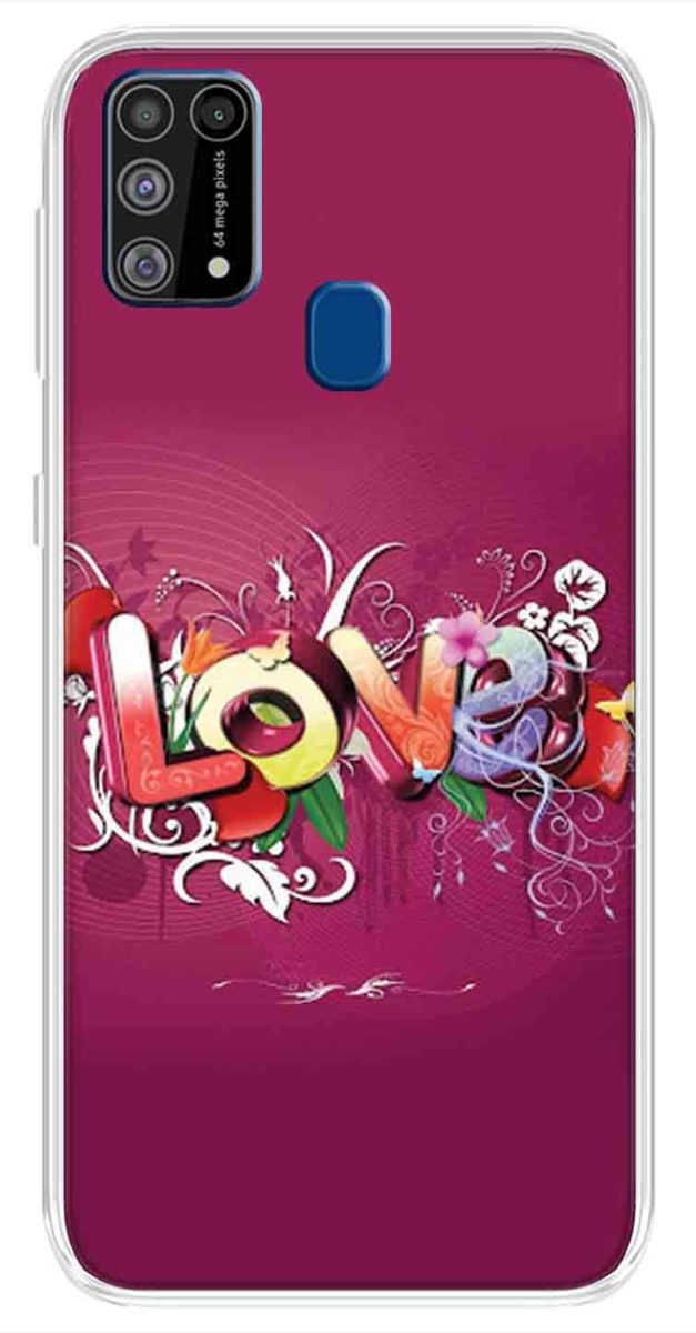 Amazon Brand - Solimo Designer Multicolor Love Printed Soft Back Case Mobile Cover for Samsung Galaxy M31