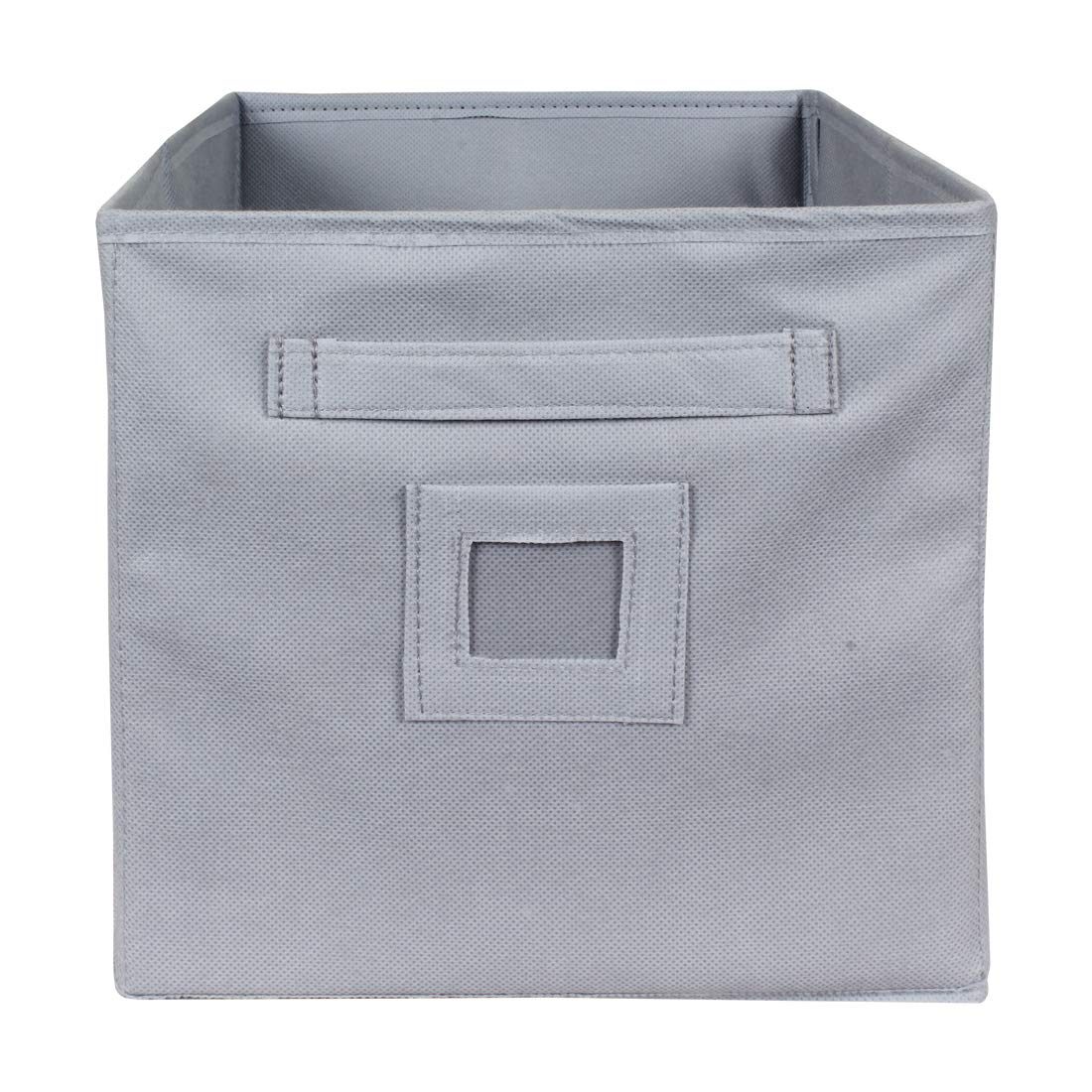 Amazon Brand - Solimo Fabric Storage Box, Medium, Set of 3, Dark Grey