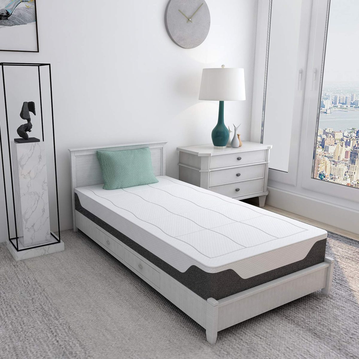 AmazonBasics Pocket Spring Mattress with Gel Memory Foam, 120x200cm