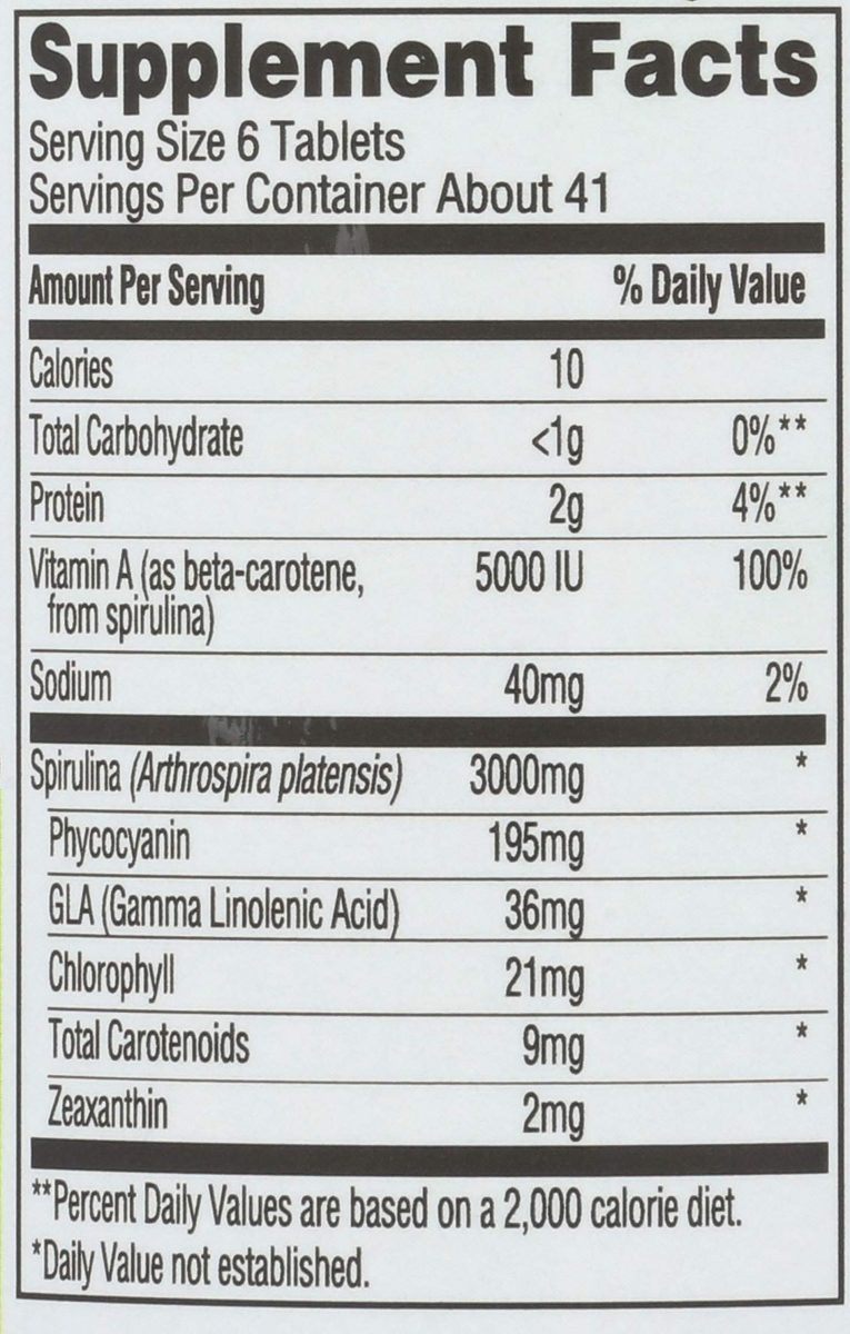 Whole Foods Market, Spirulina 3000mg, 250 ct