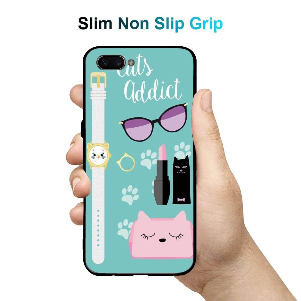 Amazon Brand - Solimo Designer Cat's Addict Printed Hard Back Case Mobile Cover for Oppo A3s (D1234)