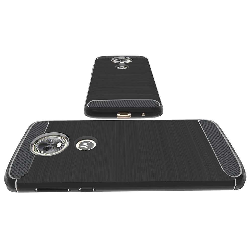 Amazon Brand - Solimo Protective Mobile Cover (Soft & Flexible Back case) for Moto E5 Plus (Black)