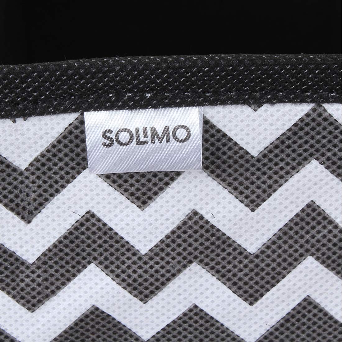 Amazon Brand - Solimo Printed Fabric Storage Box, Medium, Set of 1, Black