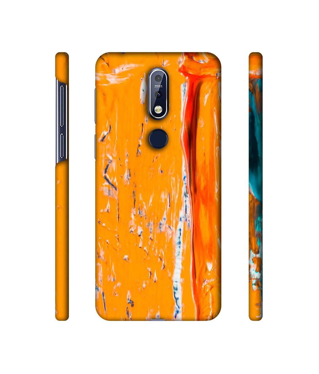 Amazon Brand - Solimo Designer Gold Yellow Paint 3D Printed Hard Back Case Mobile Cover for Nokia 7.1