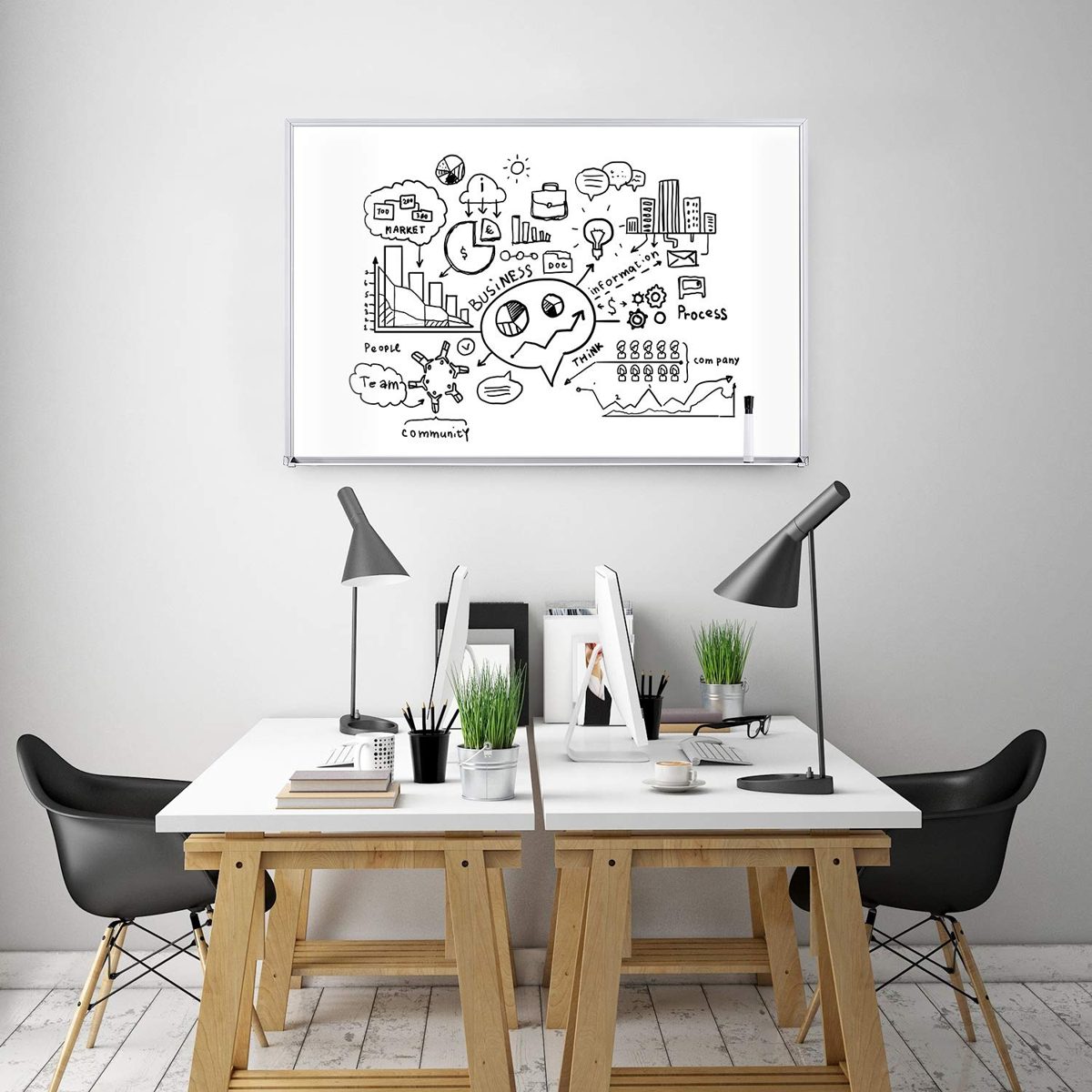 AmazonBasics Dry Erase Board, 24"x 36",Aluminum Frame