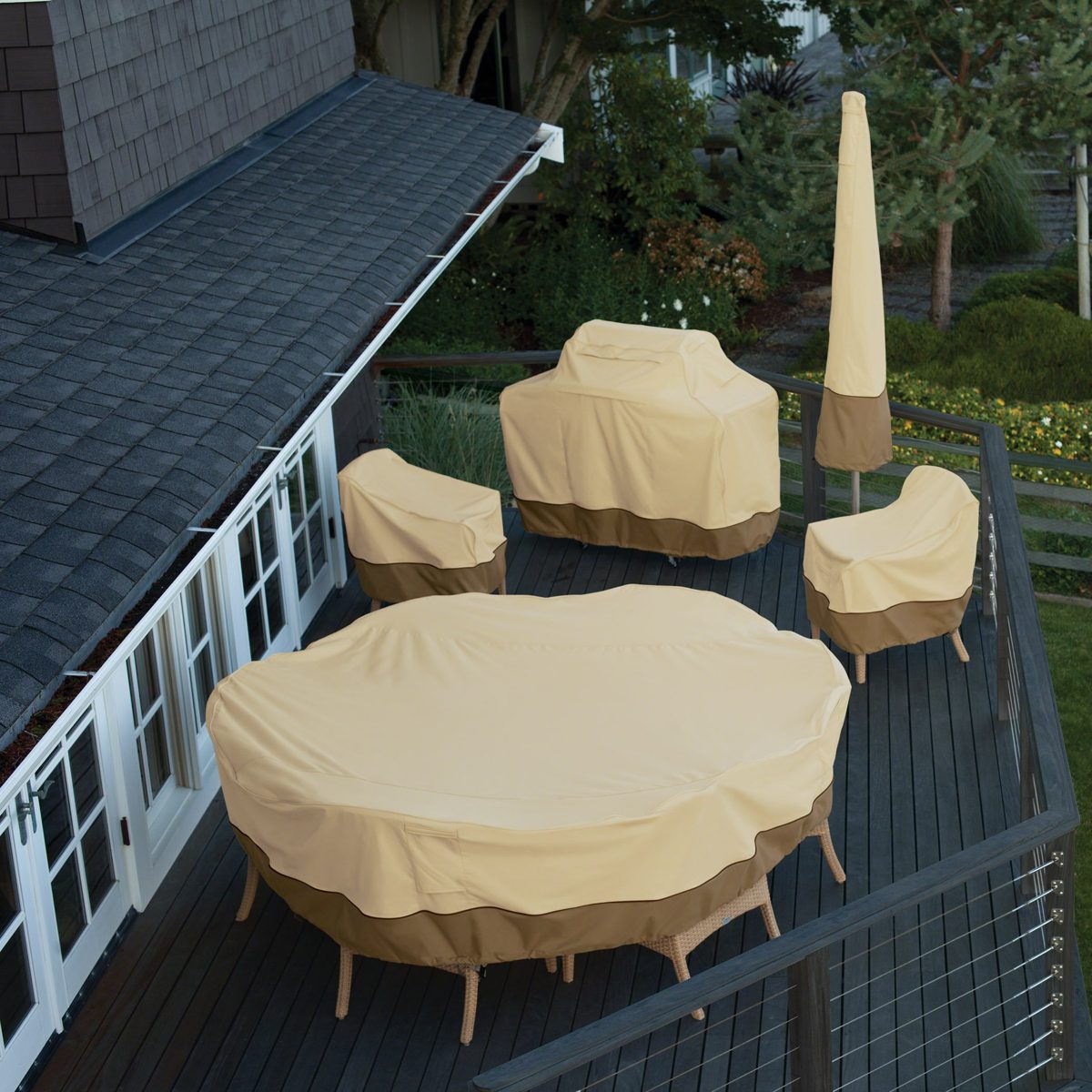 Classic Accessories Veranda 55 – 227 – 011501 – Patio Table &amp; Chair Cover – M