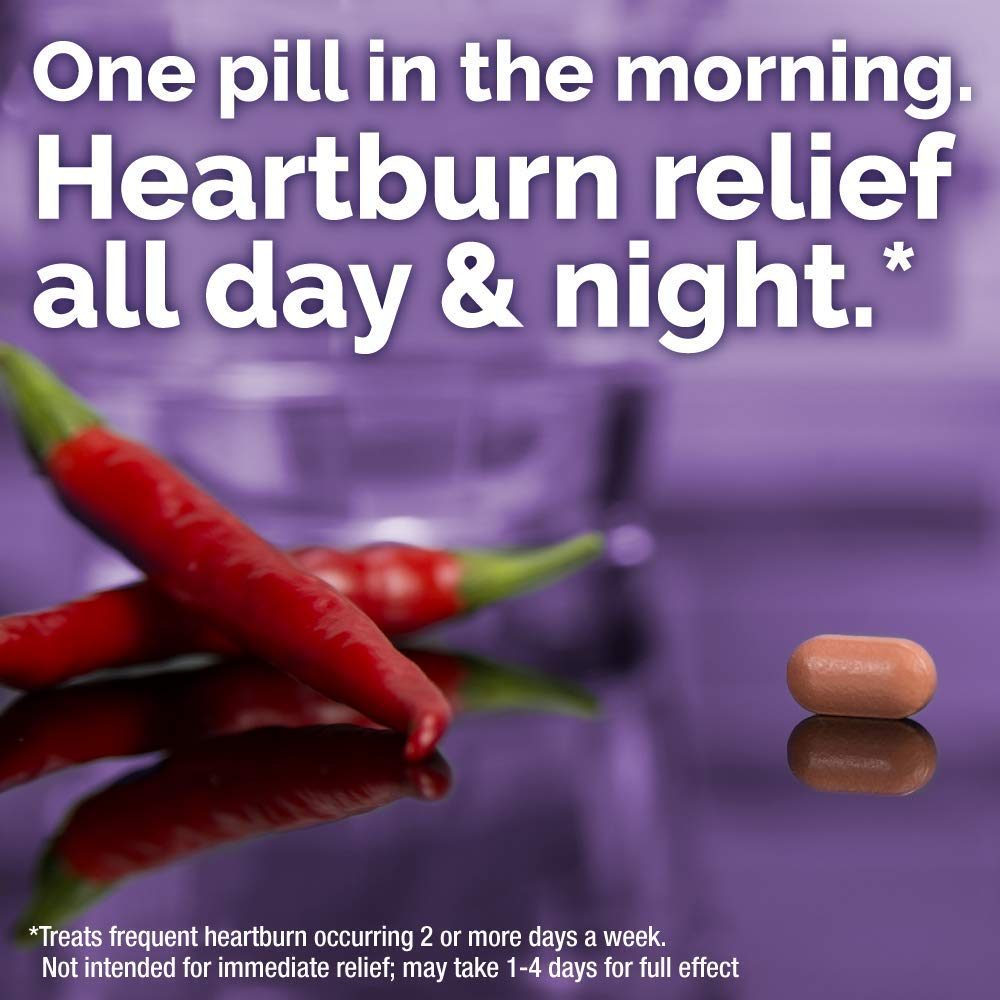 Amazon Basic Care Omeprazole Delayed Release Tablets 20 mg, Acid Reducer, treats frequent heartburn, 14 Count