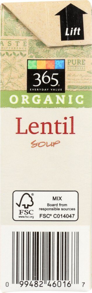 365 EVERYDAY VALUE Organic Lentil Soup, 17 OZ