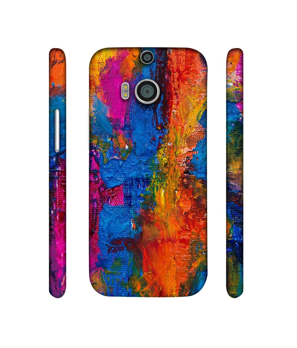 Amazon Brand - Solimo Designer Dark Multicolor Canvas 3D Printed Hard Back Case Mobile Cover for HTC One M8