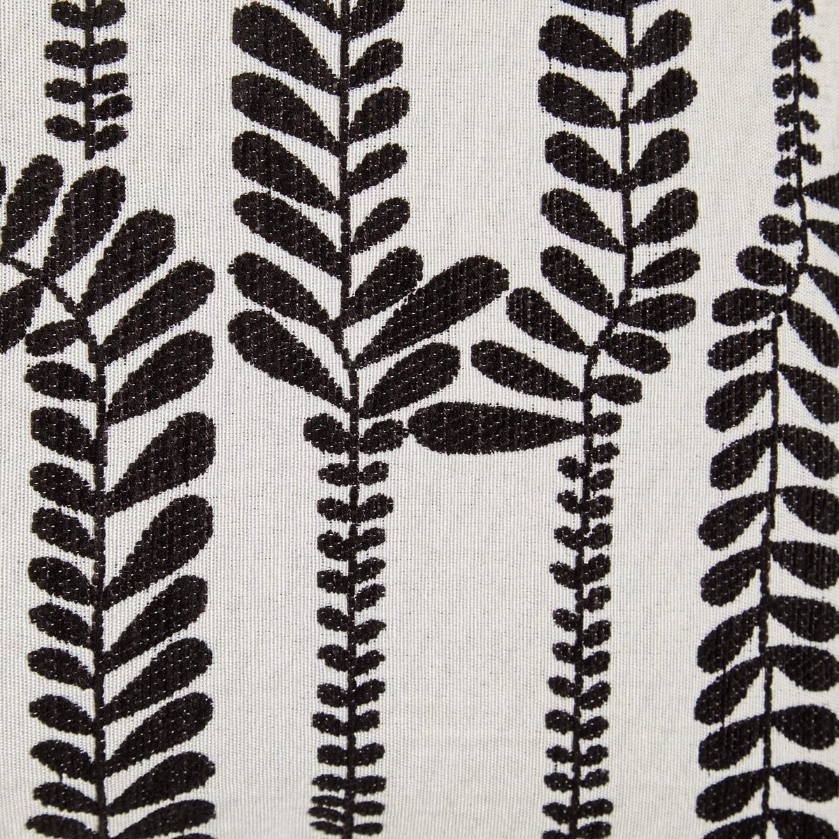 Amazon Brand – Stone & Beam Contemporary Vine Throw Pillow - 17 x 17 Inch, Black / Ivory