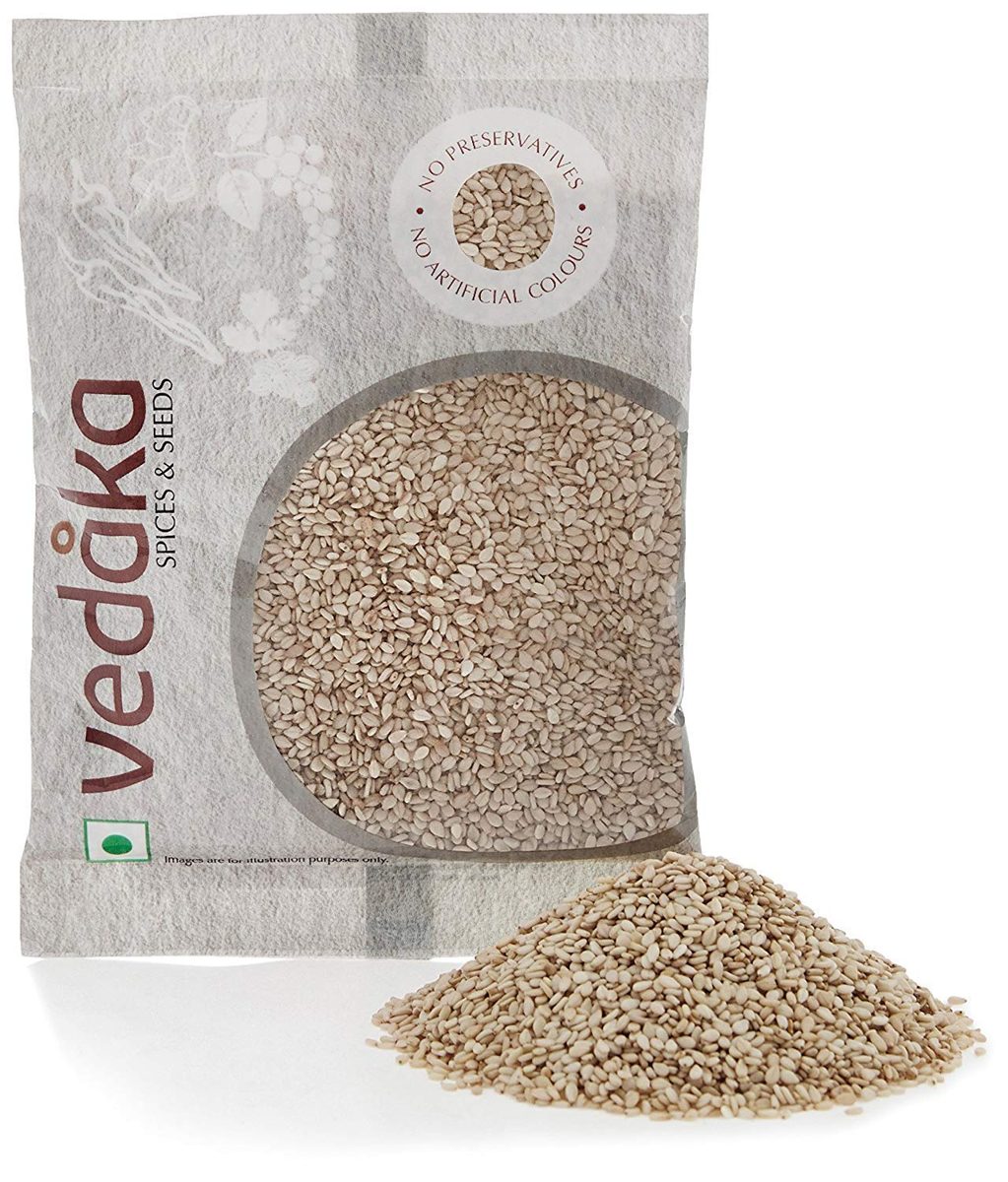 Amazon Brand - Vedaka Natural White Sesame Seeds (Til), 50g